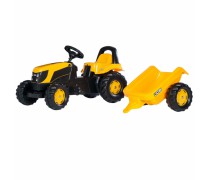 Vaikiškas minamas traktorius su priekaba vaikams nuo 2,5 iki 5 m. | rollyKid JCB | Rolly Toys 